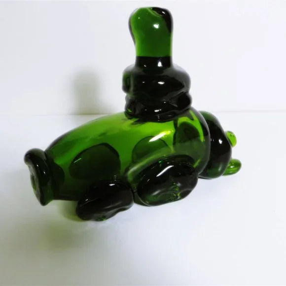 Unique & AmazingEmerald Green Blown GlassHand Crafted ArtTrain Figure